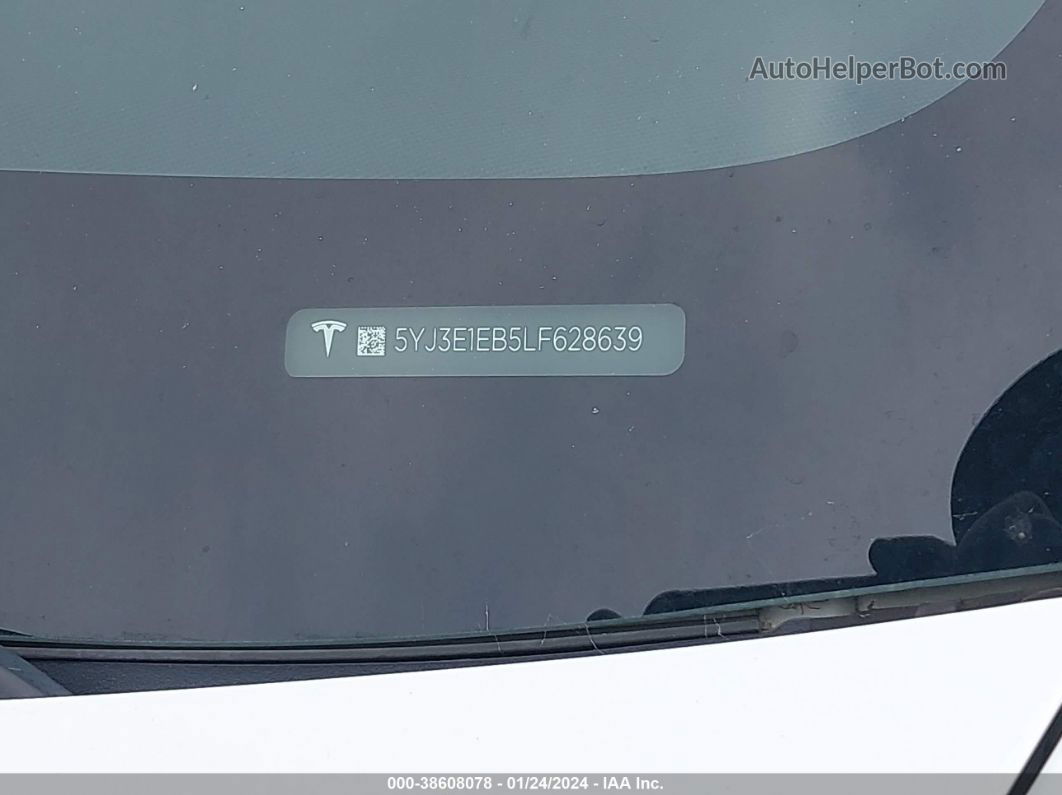 2020 Tesla Model 3 Long Range Dual Motor All-wheel Drive Белый vin: 5YJ3E1EB5LF628639