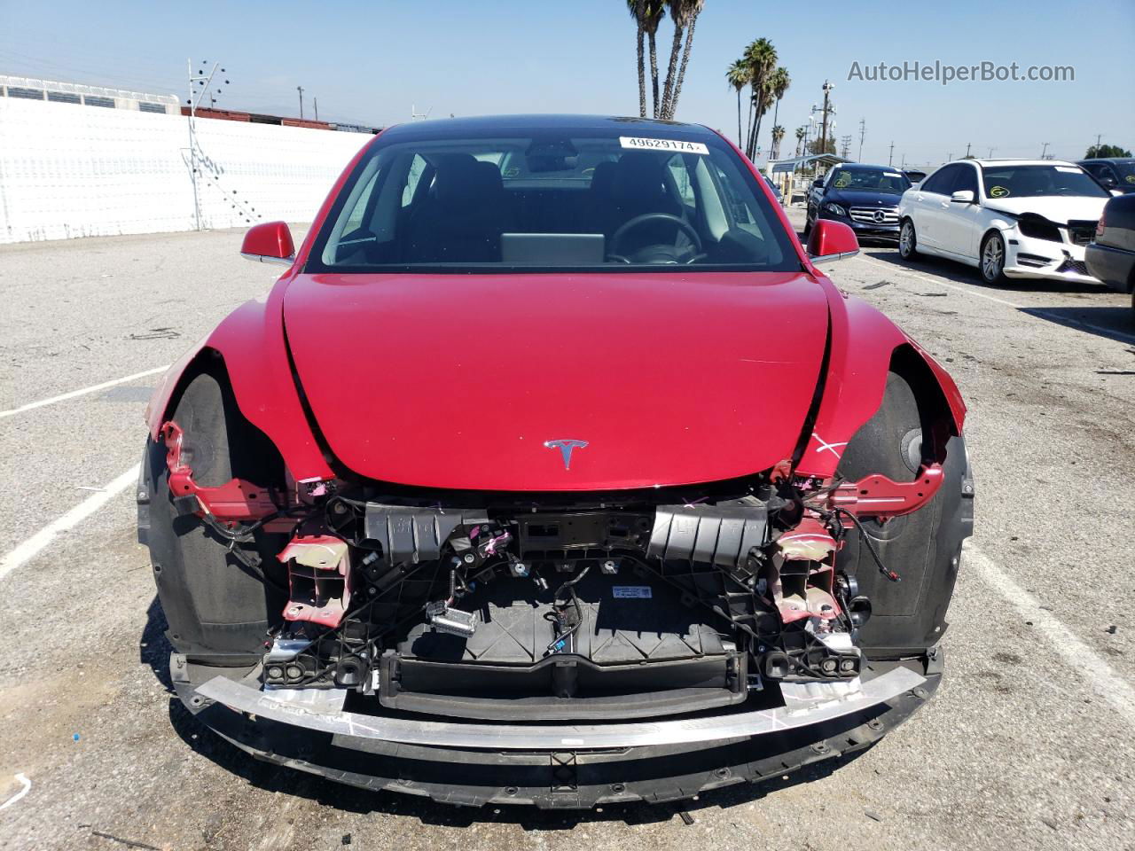 2020 Tesla Model 3  Red vin: 5YJ3E1EB5LF635848