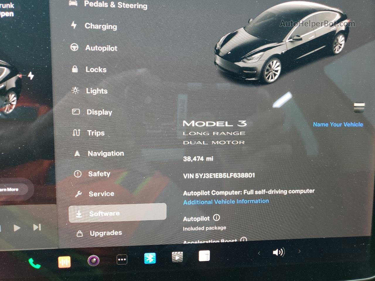 2020 Tesla Model 3  Black vin: 5YJ3E1EB5LF638801