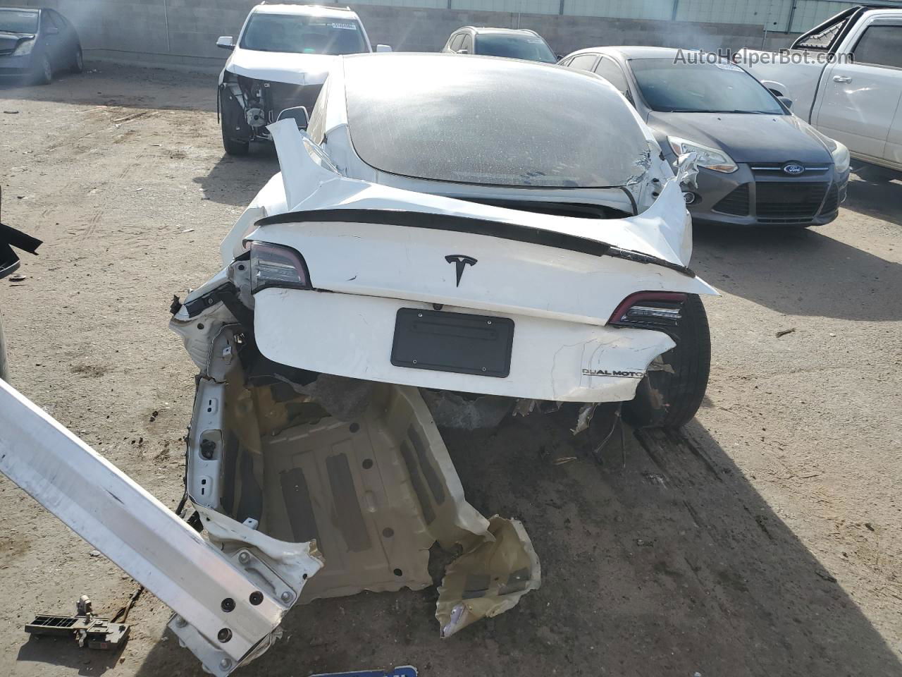 2020 Tesla Model 3  White vin: 5YJ3E1EB5LF646347