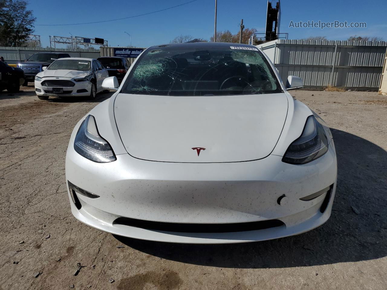 2020 Tesla Model 3  White vin: 5YJ3E1EB5LF665240