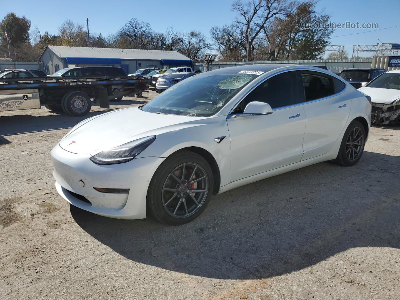 2020 Tesla Model 3  White vin: 5YJ3E1EB5LF665240