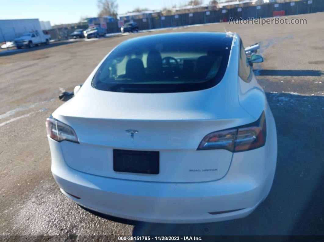 2021 Tesla Model 3 Long Range Dual Motor All-wheel Drive White vin: 5YJ3E1EB5MF019780