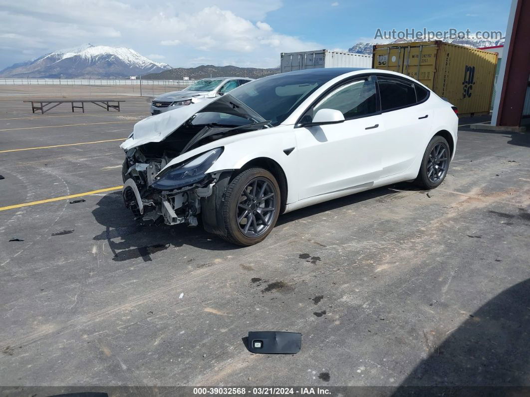 2021 Tesla Model 3 Long Range Dual Motor All-wheel Drive White vin: 5YJ3E1EB5MF047952