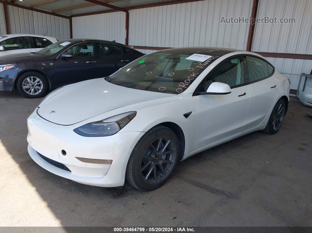 2021 Tesla Model 3 Long Range Dual Motor All-wheel Drive White vin: 5YJ3E1EB5MF060166