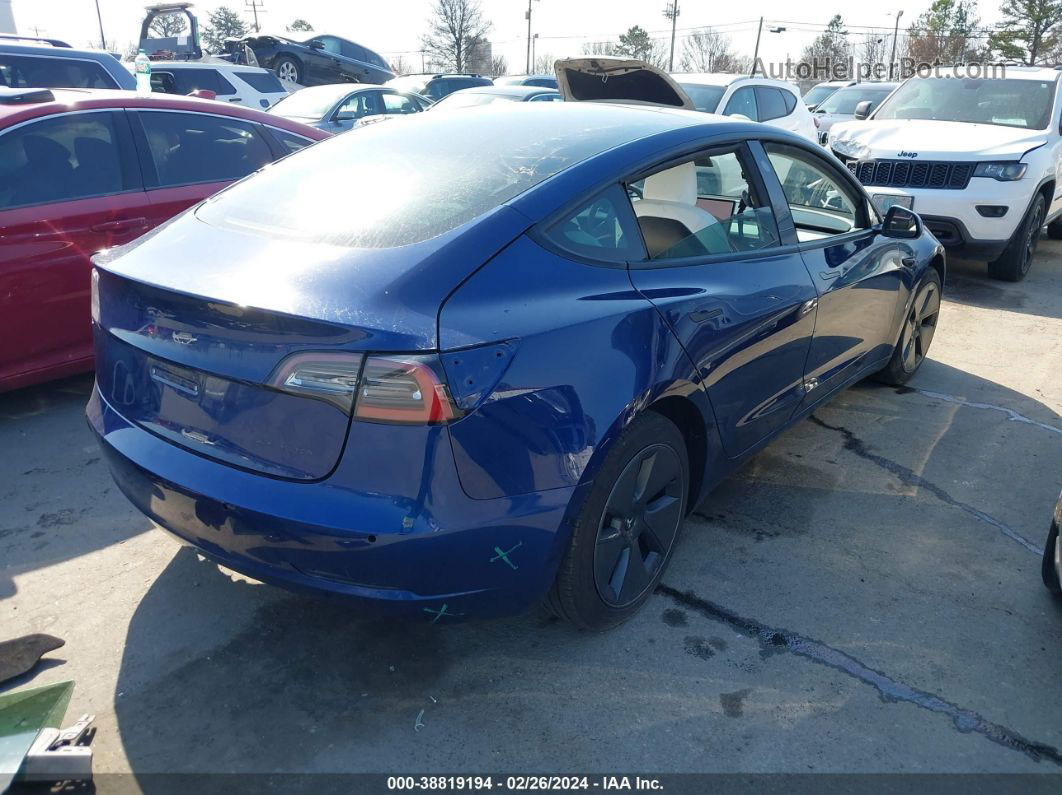 2021 Tesla Model 3 Long Range Dual Motor All-wheel Drive Blue vin: 5YJ3E1EB5MF063472