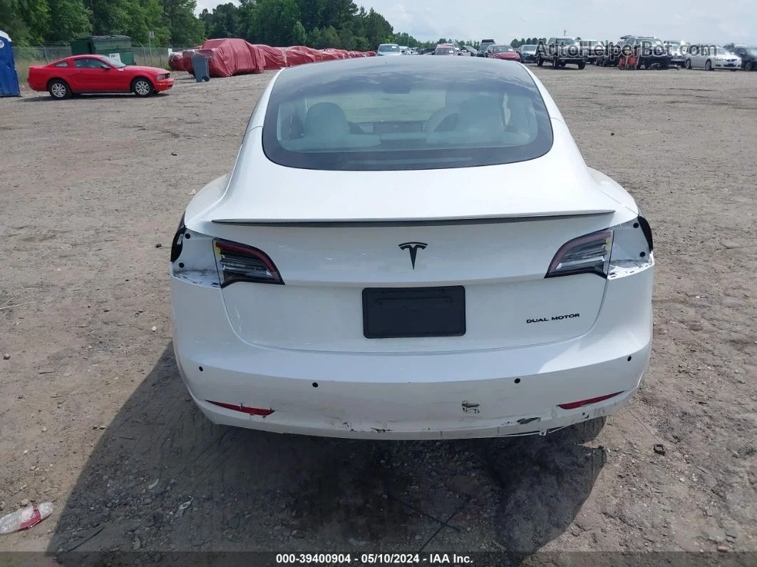 2021 Tesla Model 3 Long Range Dual Motor All-wheel Drive White vin: 5YJ3E1EB5MF064248