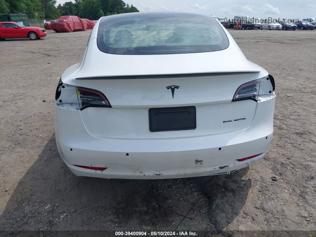 2021 Tesla Model 3 Long Range Dual Motor All-wheel Drive White vin: 5YJ3E1EB5MF064248