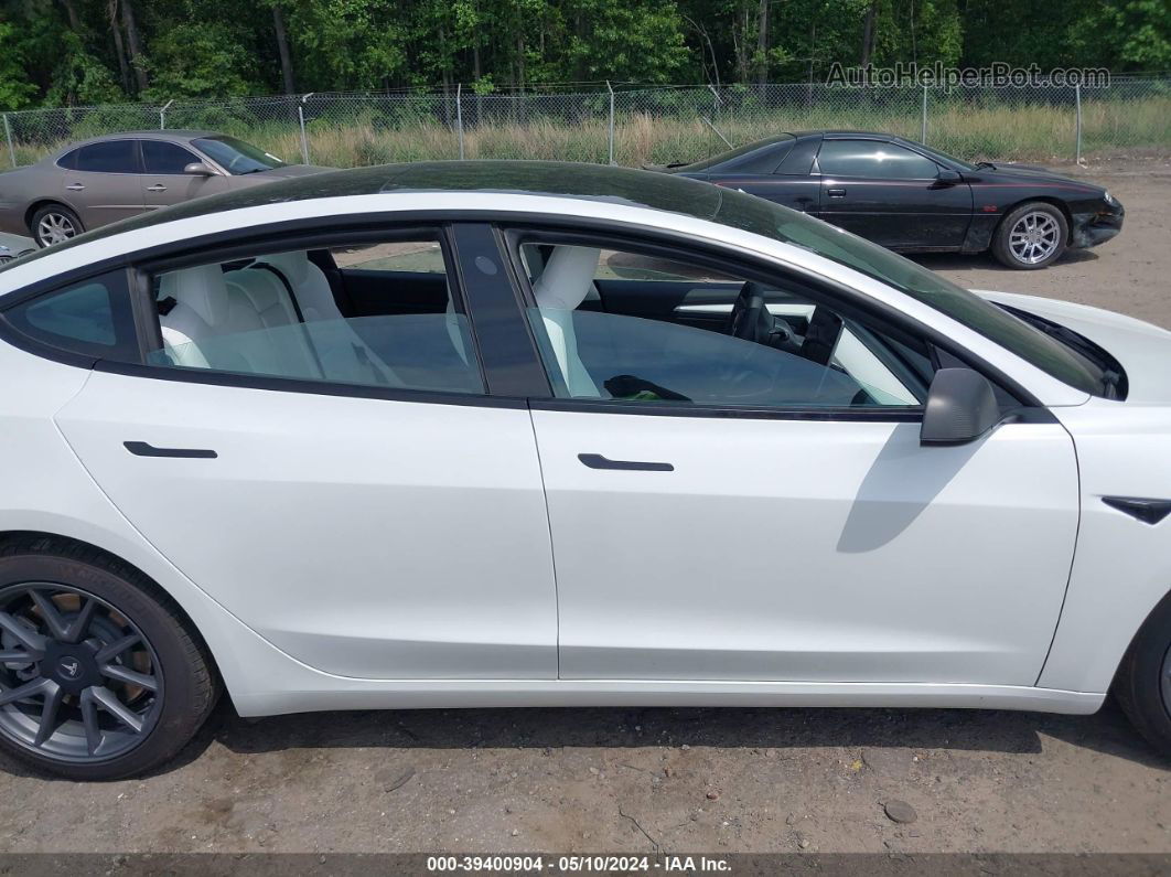 2021 Tesla Model 3 Long Range Dual Motor All-wheel Drive White vin: 5YJ3E1EB5MF064248