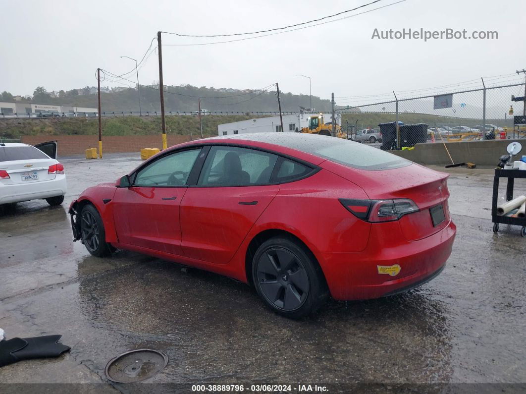 2021 Tesla Model 3 Long Range Dual Motor All-wheel Drive Red vin: 5YJ3E1EB5MF074410