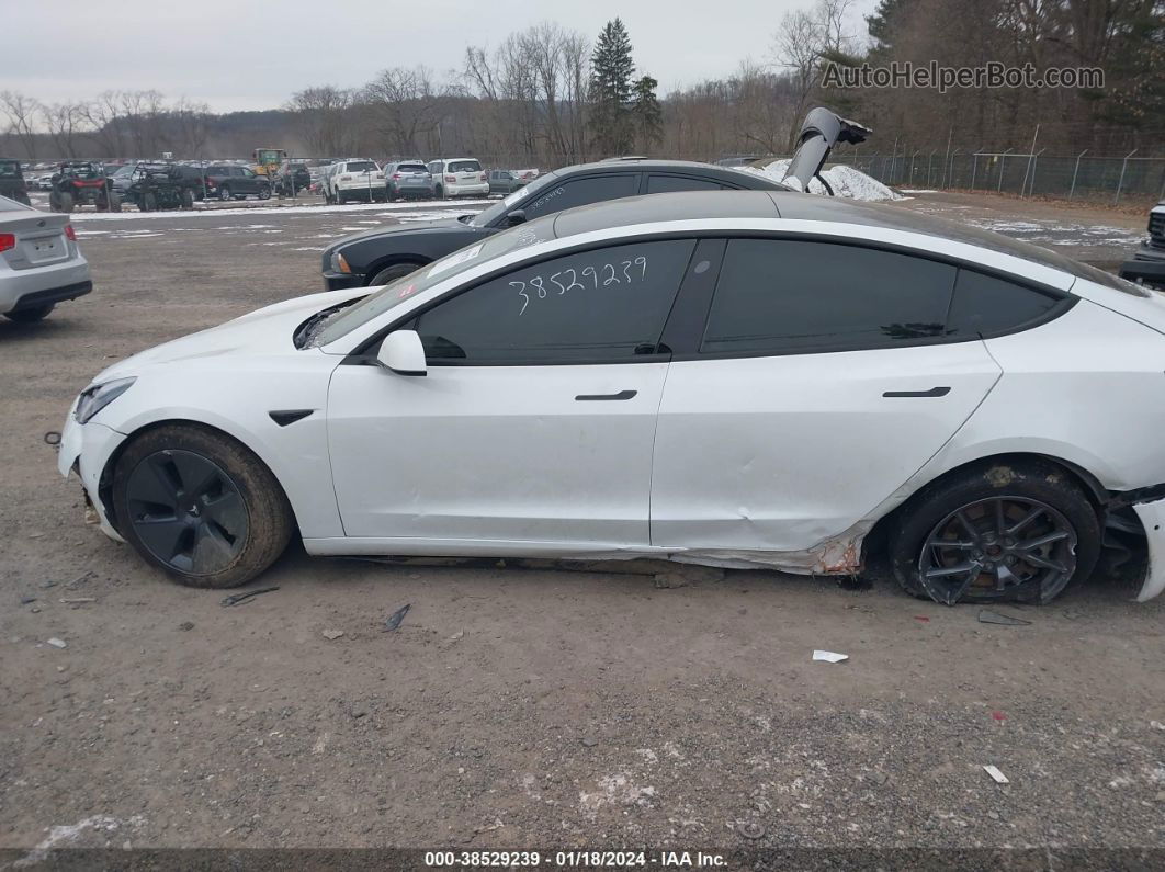 2021 Tesla Model 3 Long Range Dual Motor All-wheel Drive White vin: 5YJ3E1EB5MF098528