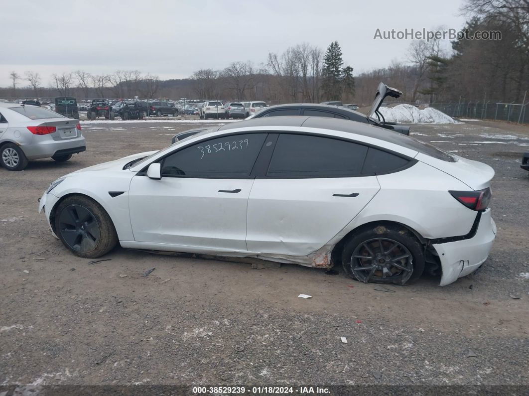 2021 Tesla Model 3 Long Range Dual Motor All-wheel Drive White vin: 5YJ3E1EB5MF098528