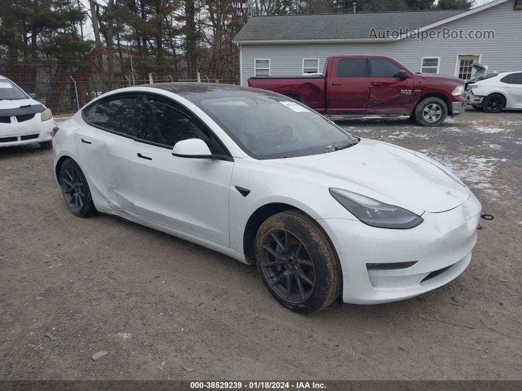 2021 Tesla Model 3 Long Range Dual Motor All-wheel Drive White vin: 5YJ3E1EB5MF098528