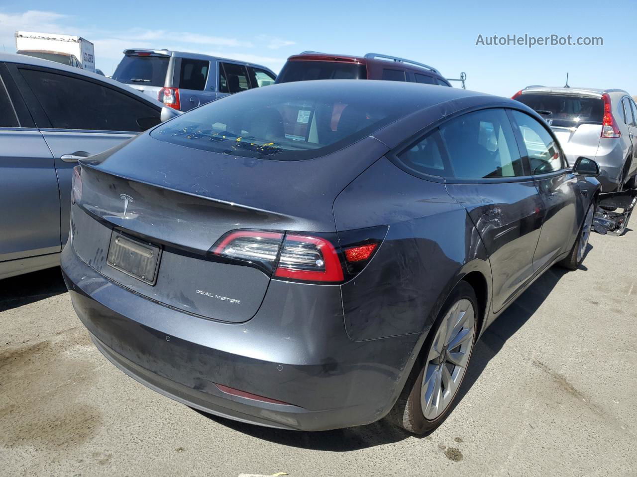 2021 Tesla Model 3  Gray vin: 5YJ3E1EB5MF875032