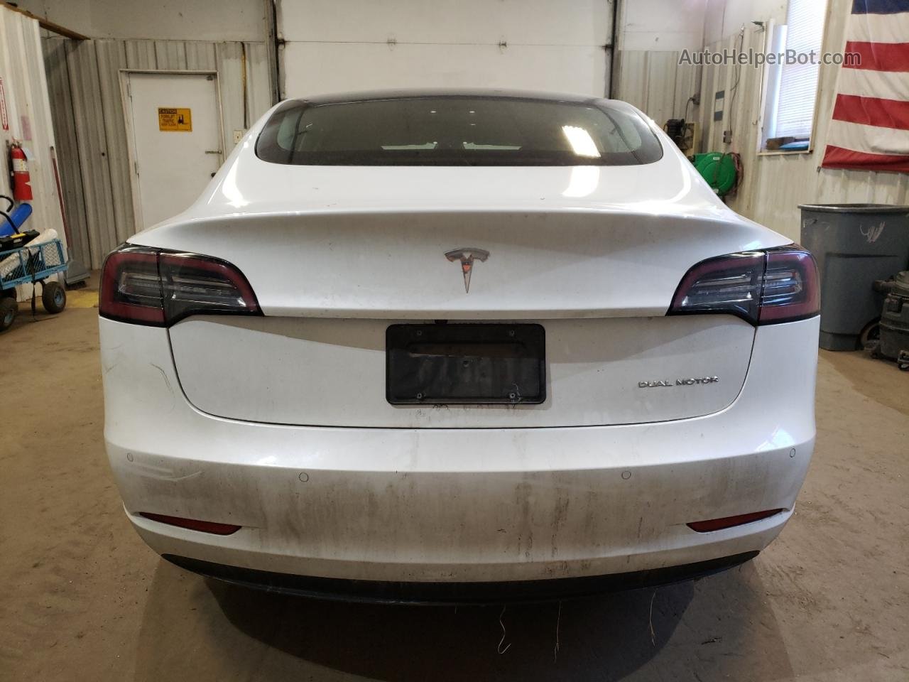 2021 Tesla Model 3  White vin: 5YJ3E1EB5MF924116