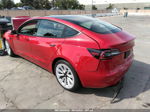 2021 Tesla Model 3 Long Range Red vin: 5YJ3E1EB5MF927405