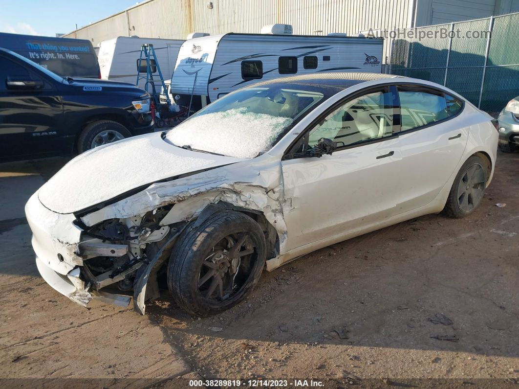 2021 Tesla Model 3 Long Range Dual Motor All-wheel Drive White vin: 5YJ3E1EB5MF928277