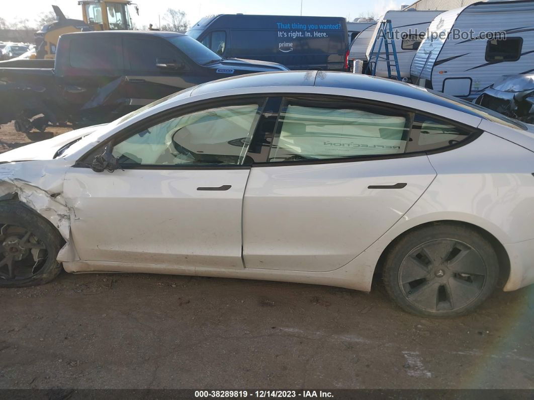 2021 Tesla Model 3 Long Range Dual Motor All-wheel Drive White vin: 5YJ3E1EB5MF928277