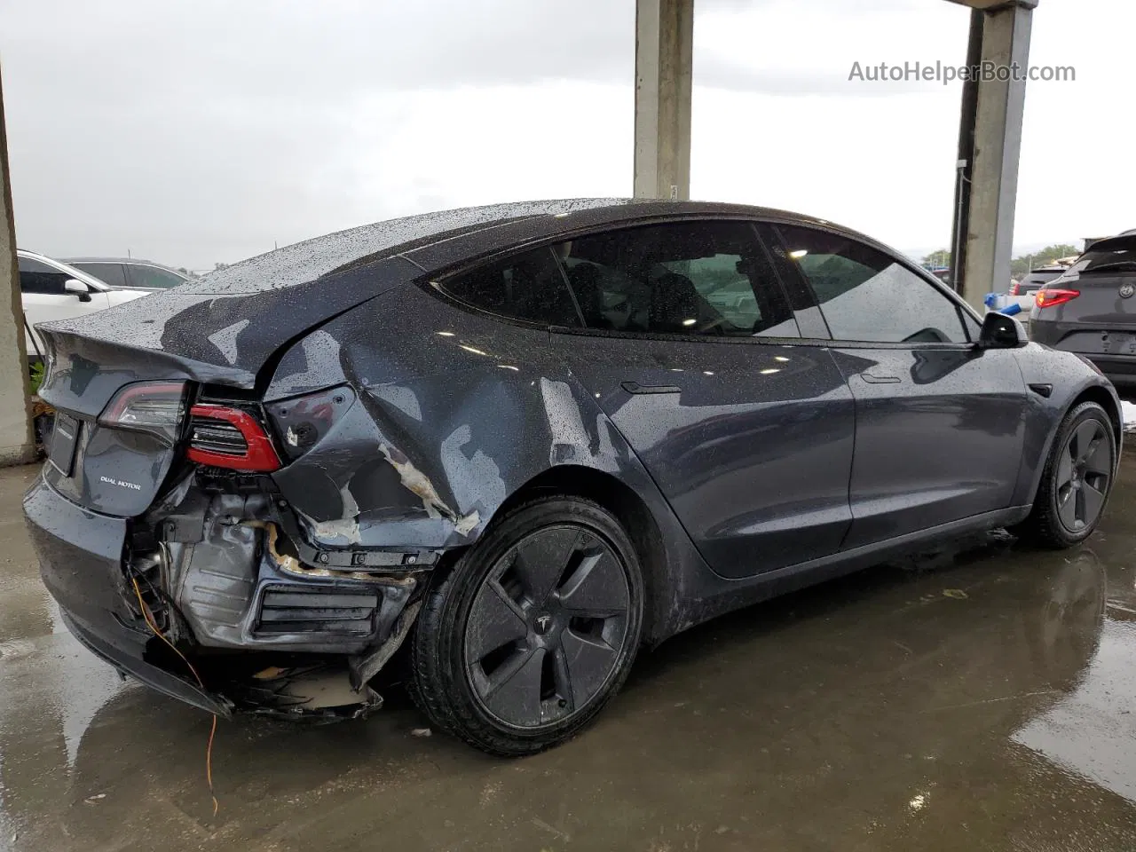 2022 Tesla Model 3  Charcoal vin: 5YJ3E1EB5NF119525