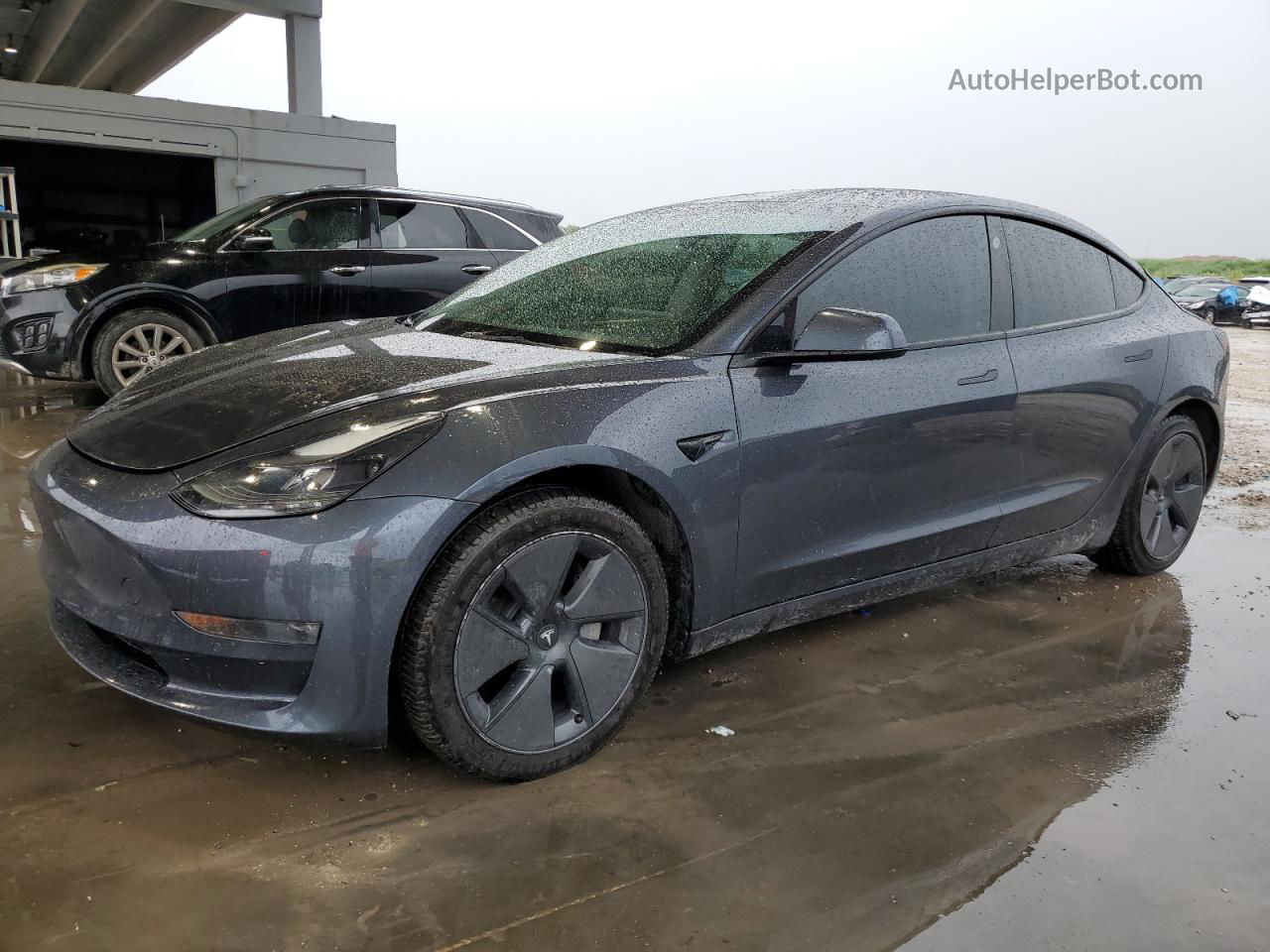 2022 Tesla Model 3  Угольный vin: 5YJ3E1EB5NF119525