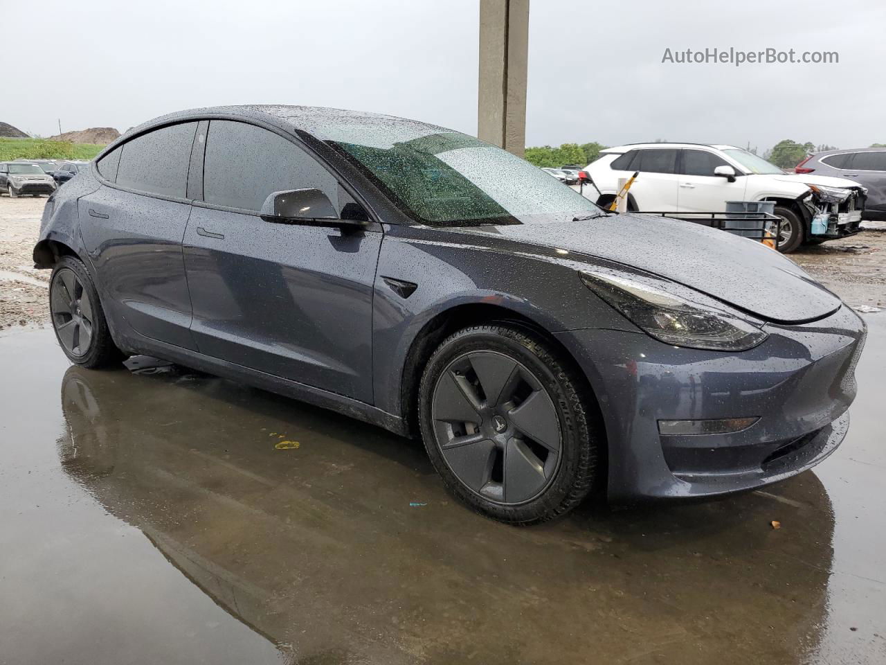 2022 Tesla Model 3  Charcoal vin: 5YJ3E1EB5NF119525