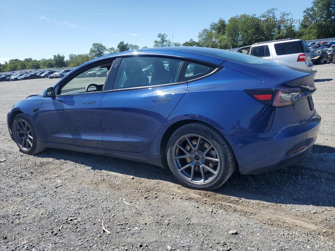 2022 Tesla Model 3  Синий vin: 5YJ3E1EB5NF129522