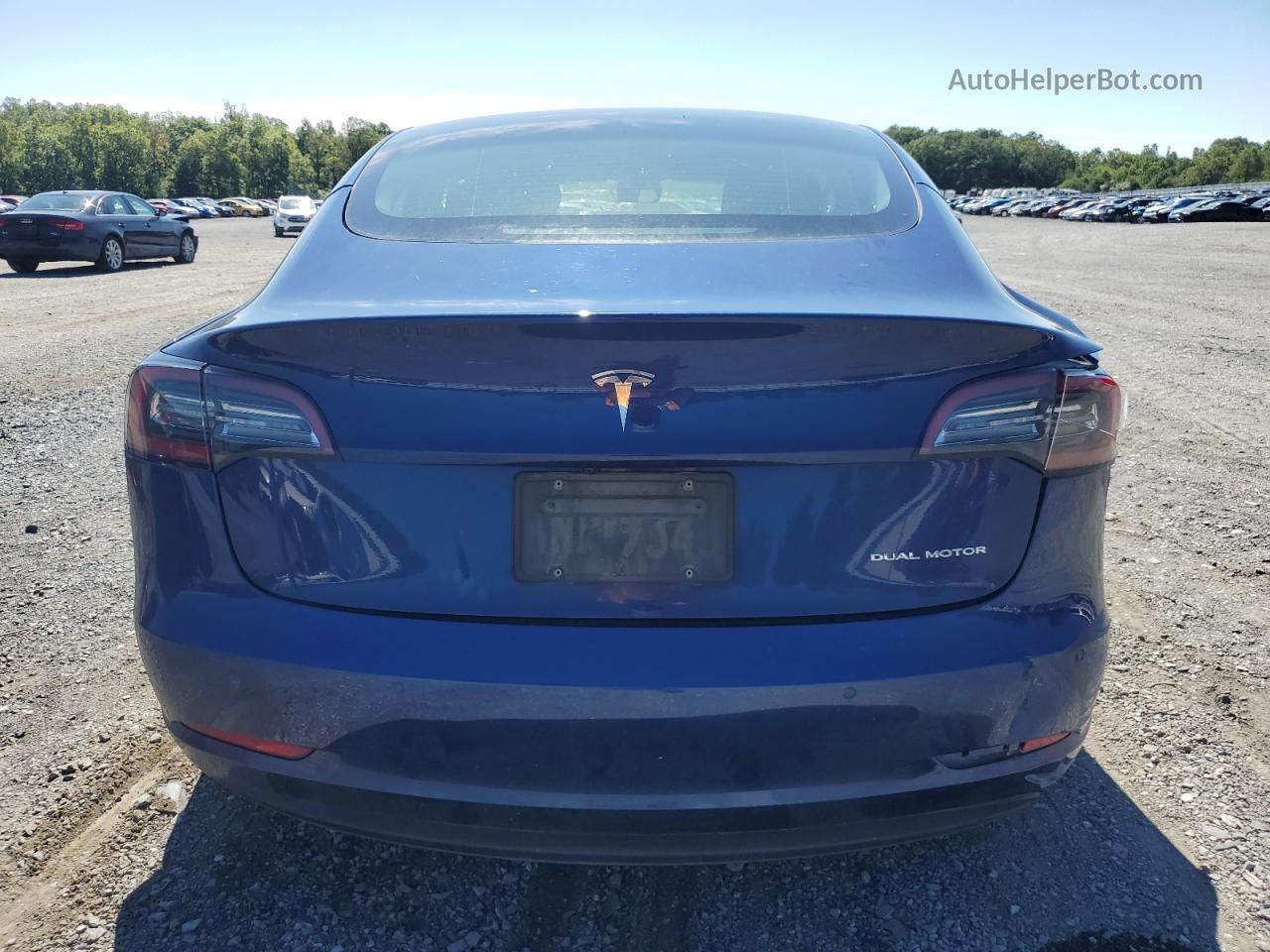 2022 Tesla Model 3  Синий vin: 5YJ3E1EB5NF129522