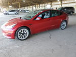 2022 Tesla Model 3  Maroon vin: 5YJ3E1EB5NF192345