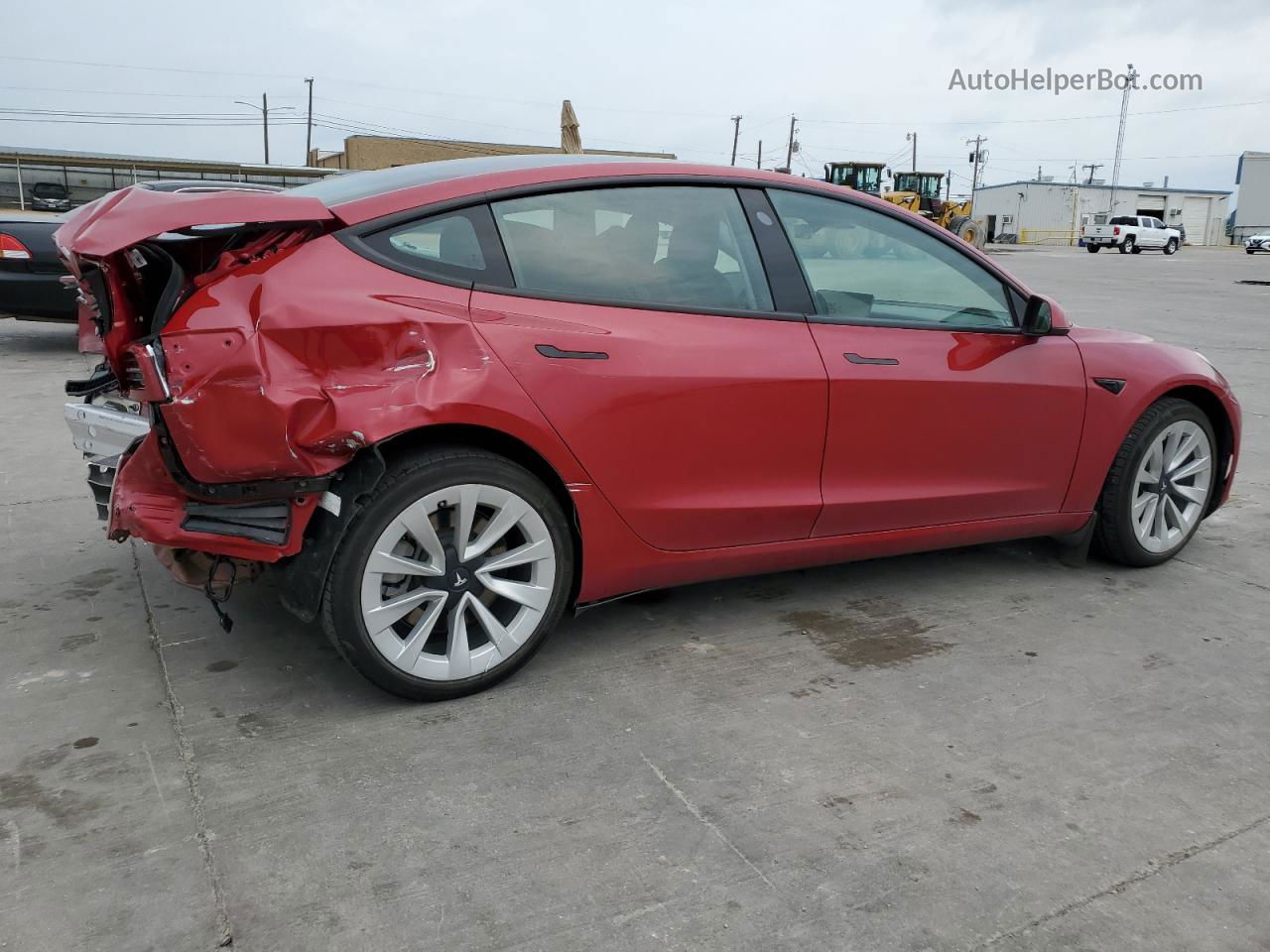 2022 Tesla Model 3  Red vin: 5YJ3E1EB5NF201433