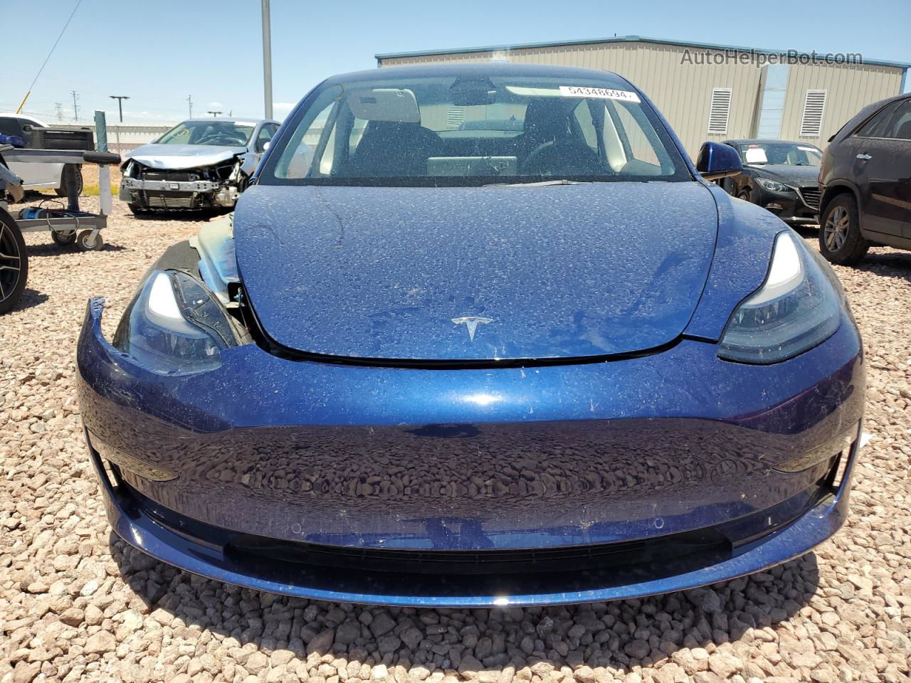 2022 Tesla Model 3  Синий vin: 5YJ3E1EB5NF263110