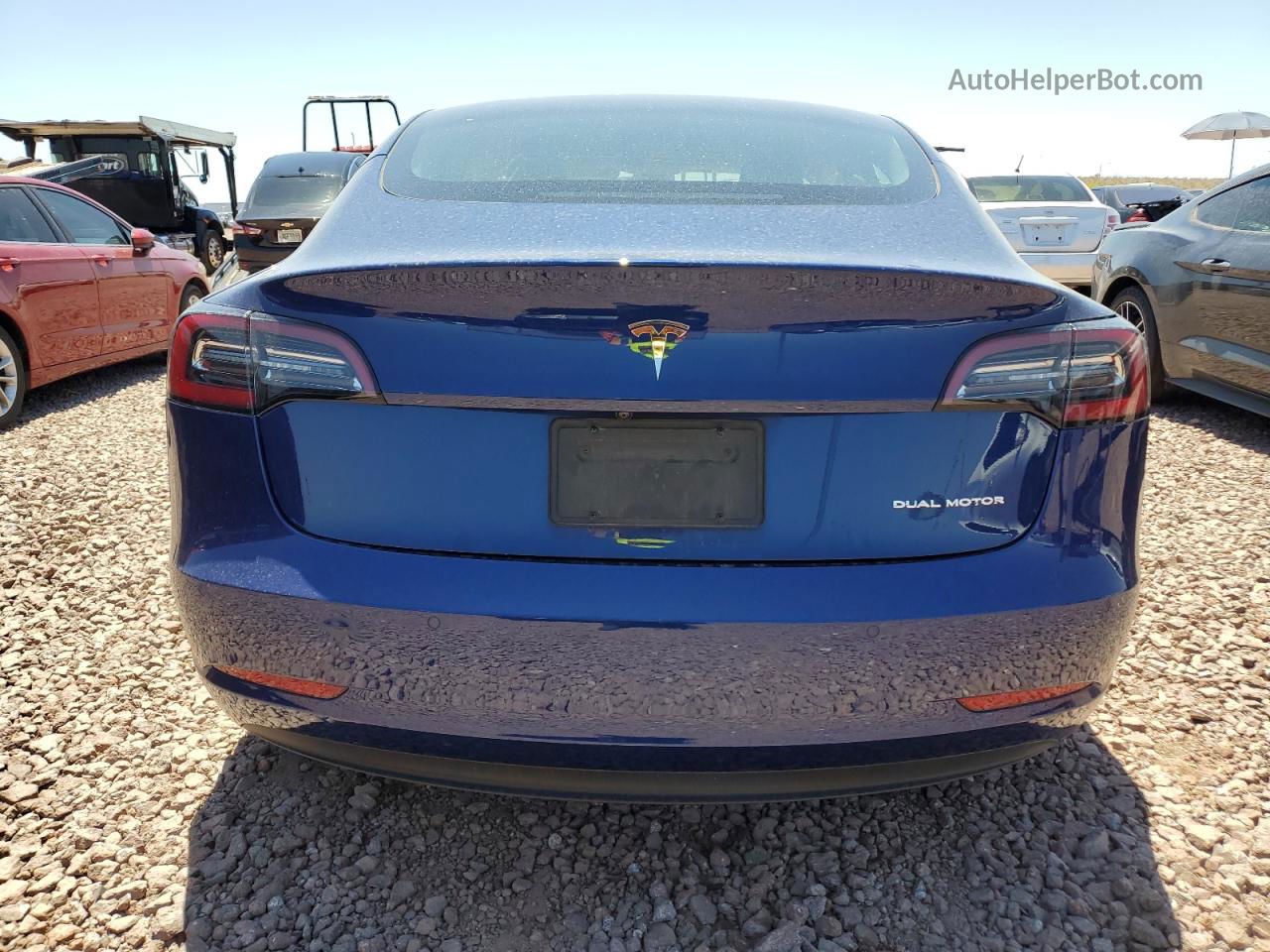 2022 Tesla Model 3  Синий vin: 5YJ3E1EB5NF263110