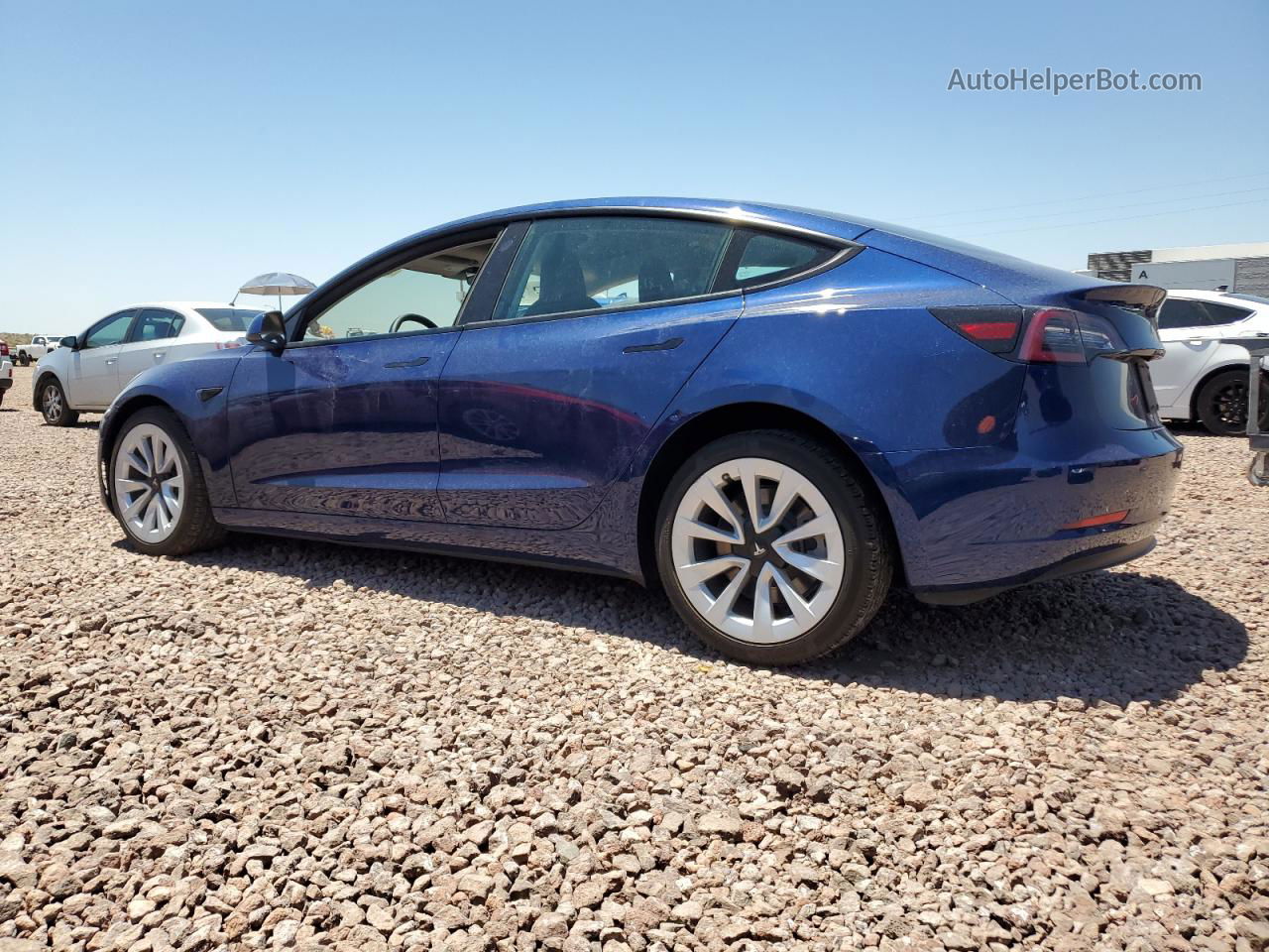 2022 Tesla Model 3  Синий vin: 5YJ3E1EB5NF263110