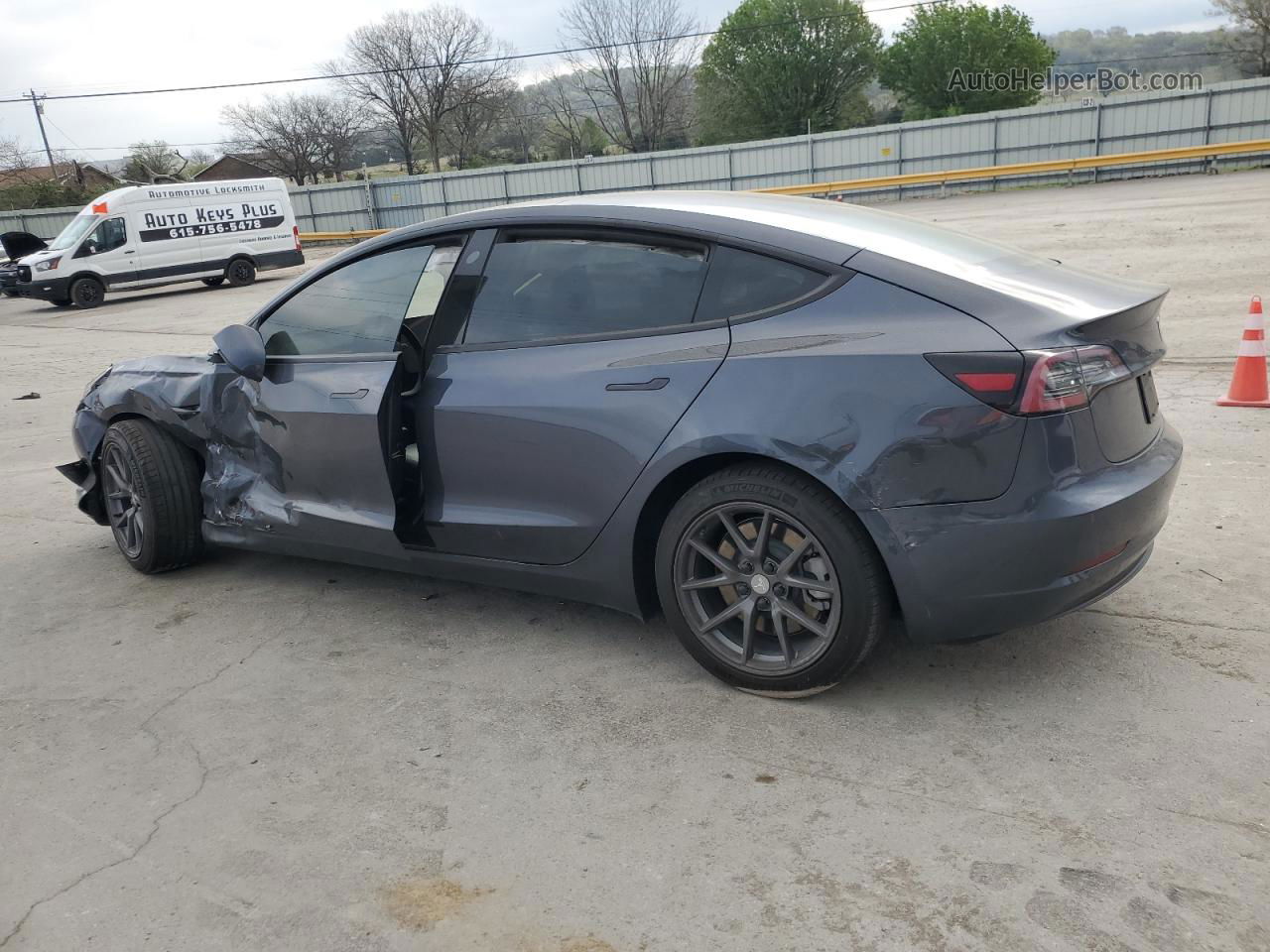 2022 Tesla Model 3  Gray vin: 5YJ3E1EB5NF349100