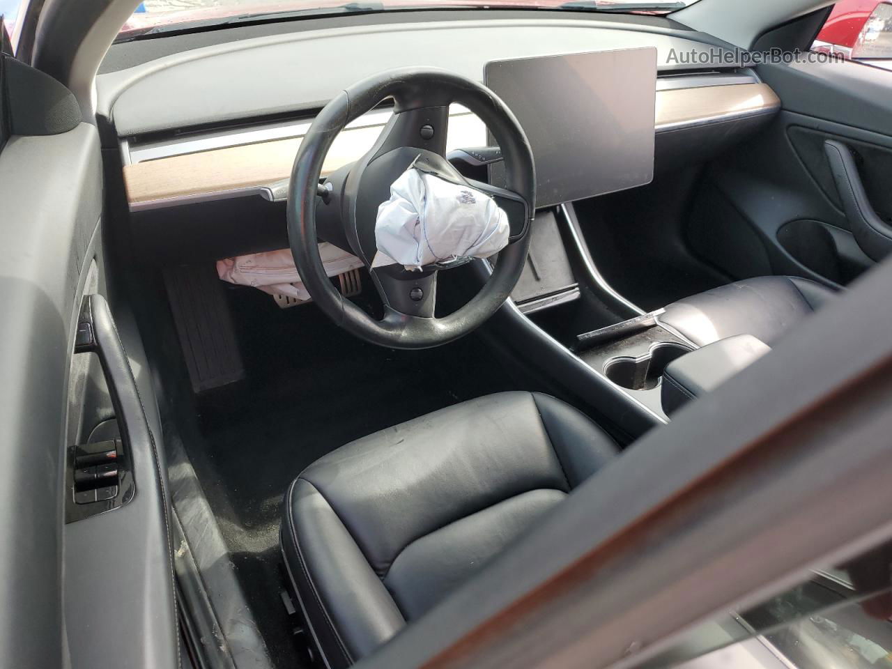 2018 Tesla Model 3  Burgundy vin: 5YJ3E1EB6JF072791