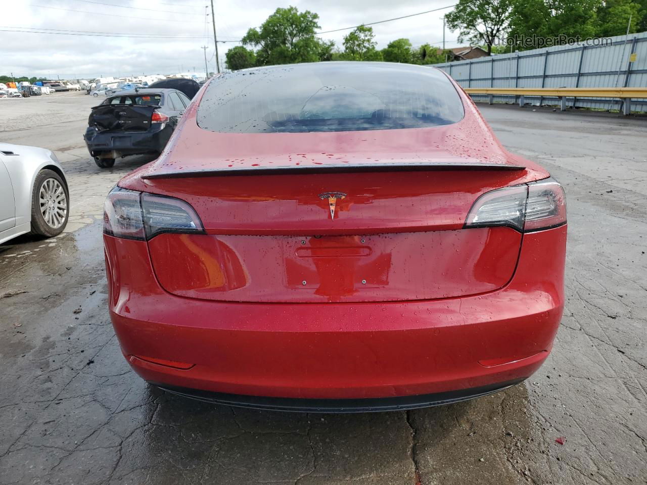 2018 Tesla Model 3  Бордовый vin: 5YJ3E1EB6JF072791