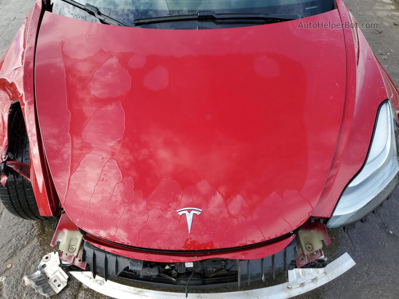 2018 Tesla Model 3  Burgundy vin: 5YJ3E1EB6JF072791