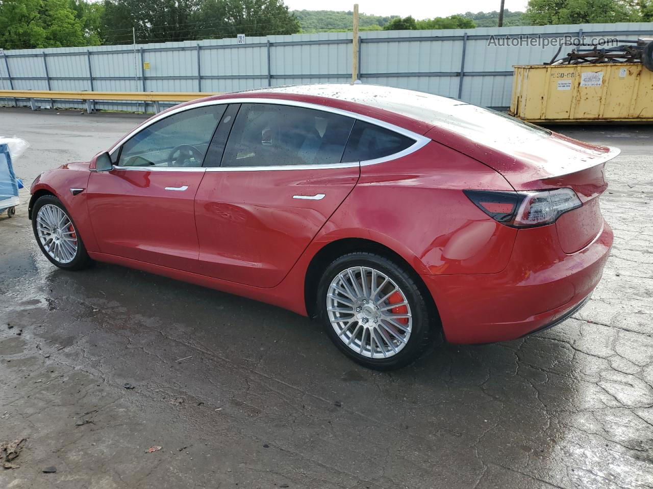 2018 Tesla Model 3  Burgundy vin: 5YJ3E1EB6JF072791