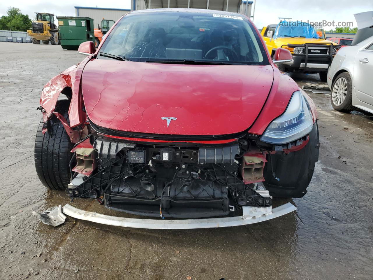 2018 Tesla Model 3  Бордовый vin: 5YJ3E1EB6JF072791