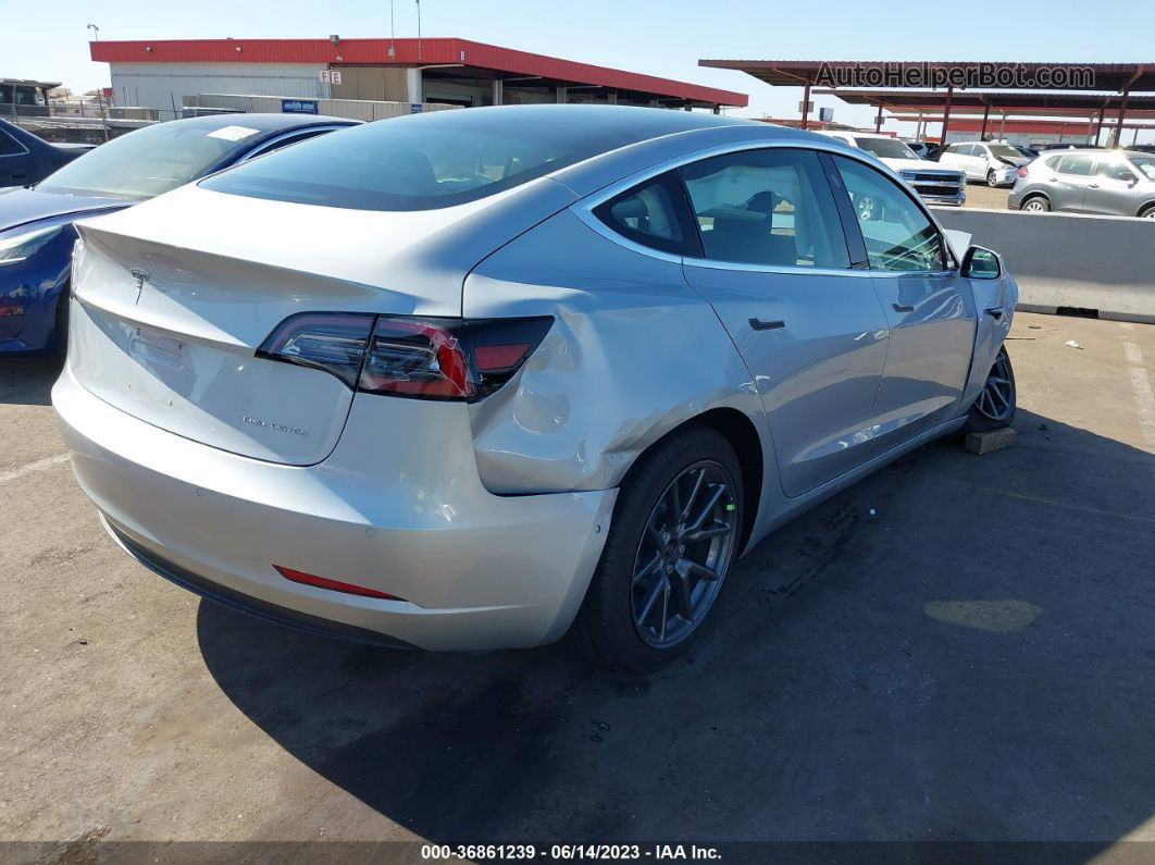 2018 Tesla Model 3 Long Range Silver vin: 5YJ3E1EB6JF074007