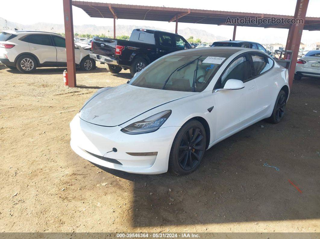 2018 Tesla Model 3 Long Range/performance White vin: 5YJ3E1EB6JF098064