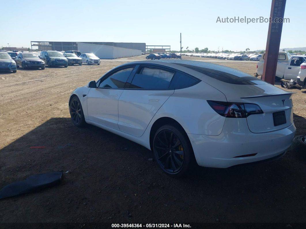 2018 Tesla Model 3 Long Range/performance White vin: 5YJ3E1EB6JF098064