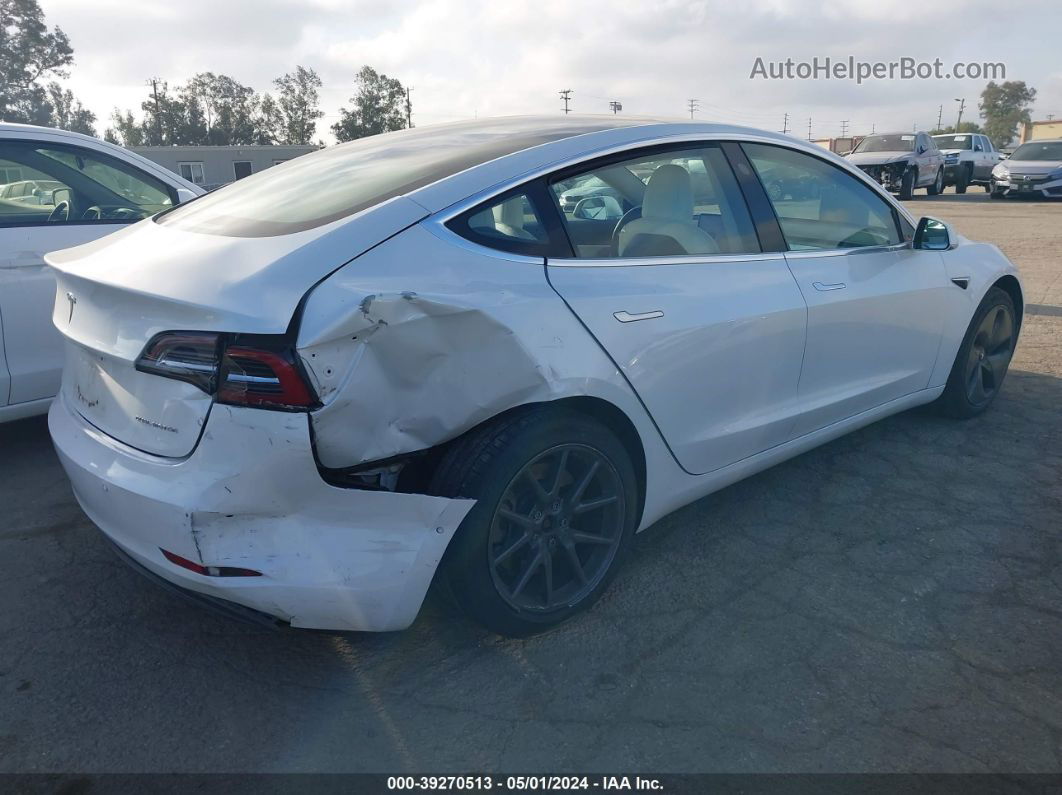 2018 Tesla Model 3 Long Range/performance White vin: 5YJ3E1EB6JF112920