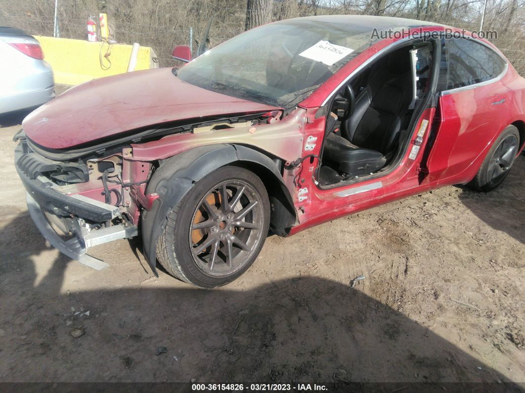 2018 Tesla Model 3 Long Range Red vin: 5YJ3E1EB6JF120063