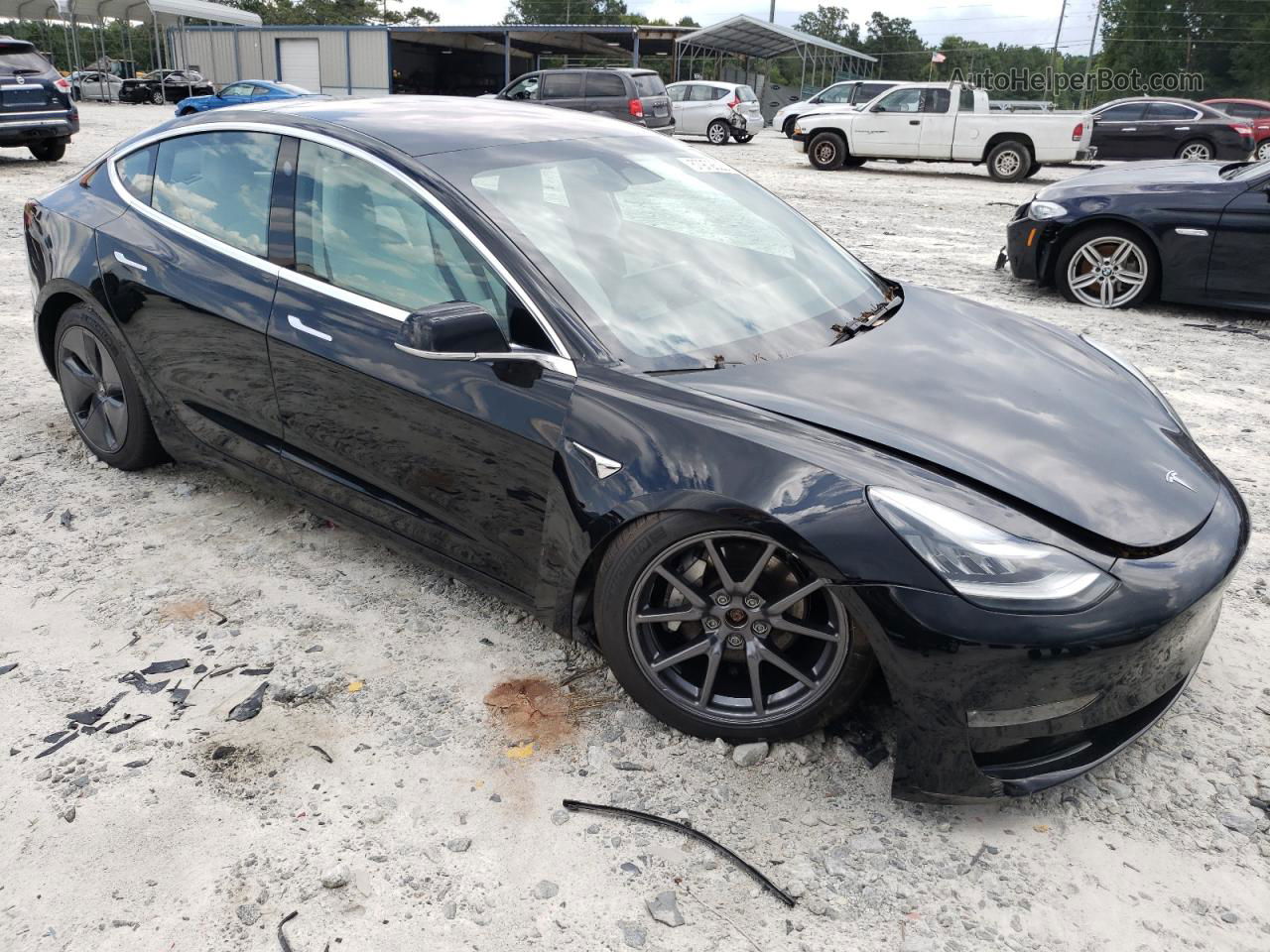 2018 Tesla Model 3  Black vin: 5YJ3E1EB6JF122637