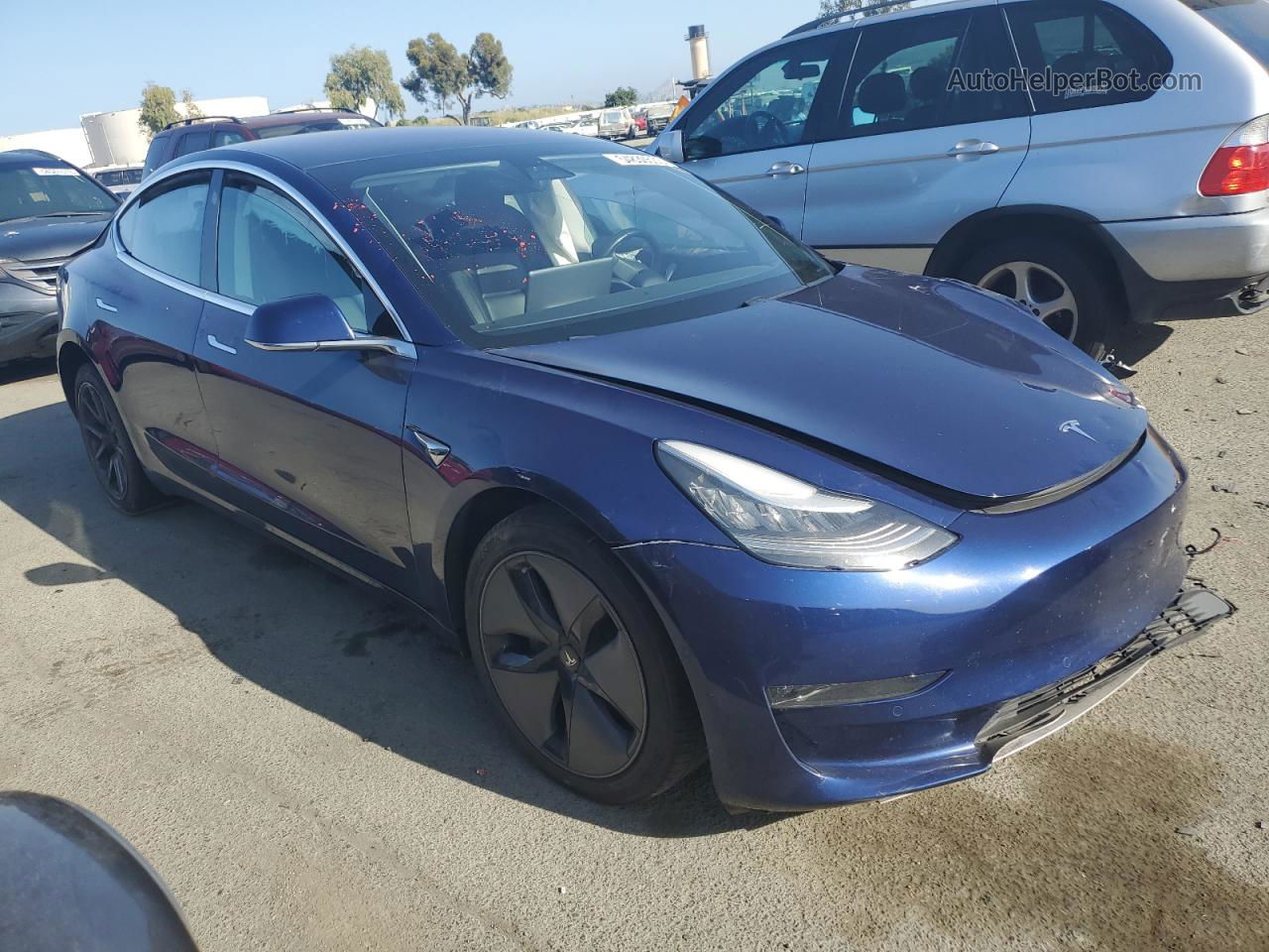 2018 Tesla Model 3  Синий vin: 5YJ3E1EB6JF127675