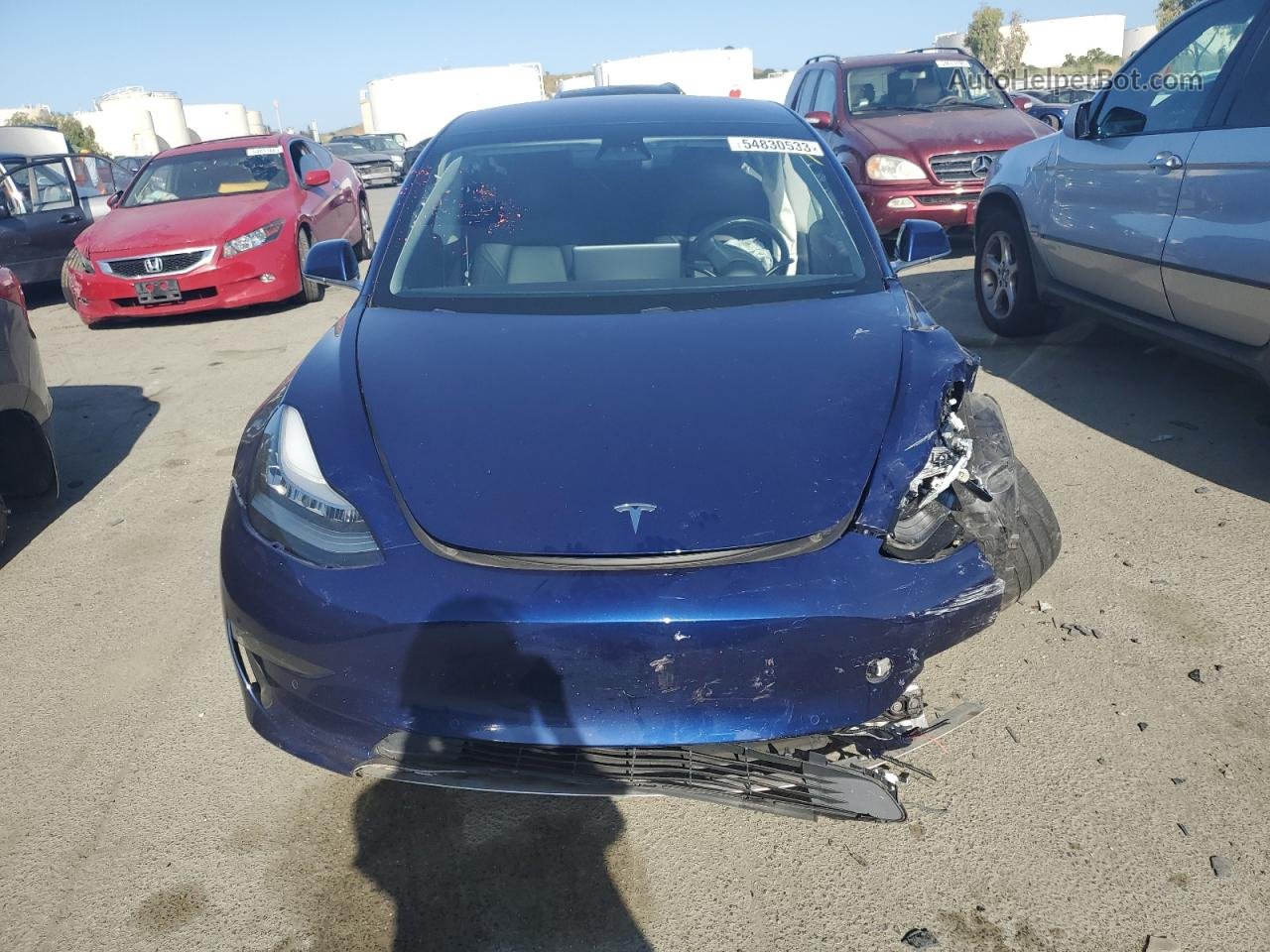 2018 Tesla Model 3  Синий vin: 5YJ3E1EB6JF127675