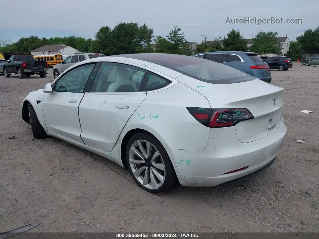 2018 Tesla Model 3 Long Range/performance White vin: 5YJ3E1EB6JF135663