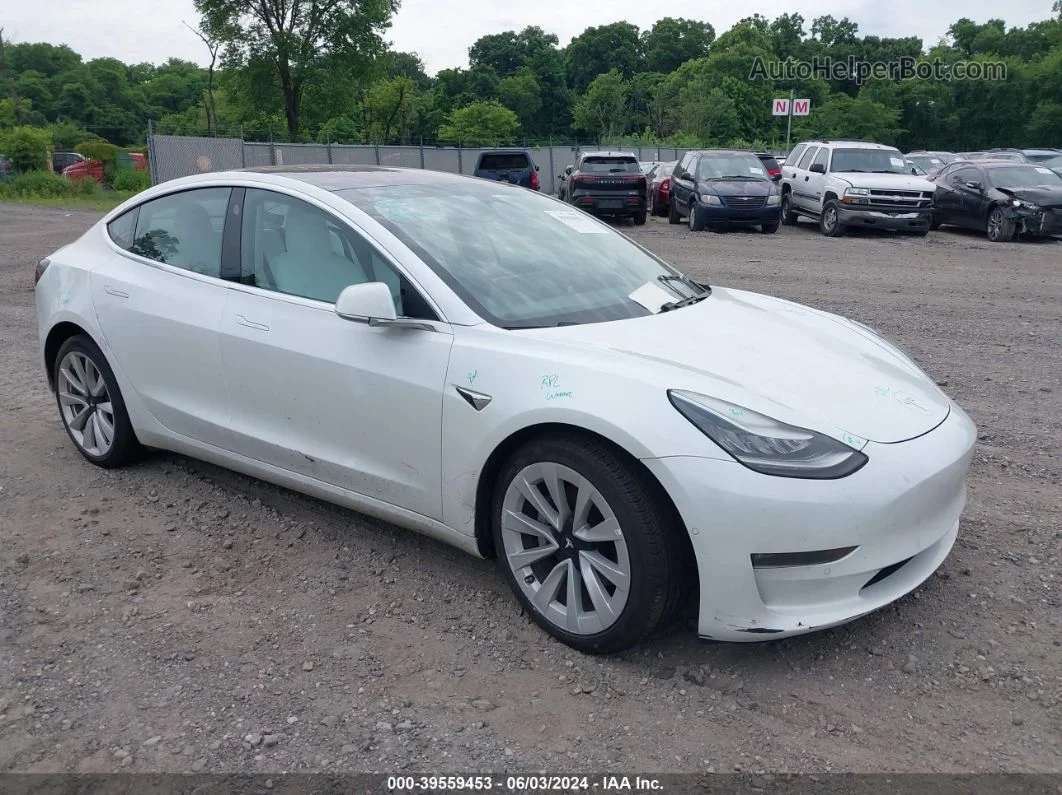 2018 Tesla Model 3 Long Range/performance White vin: 5YJ3E1EB6JF135663