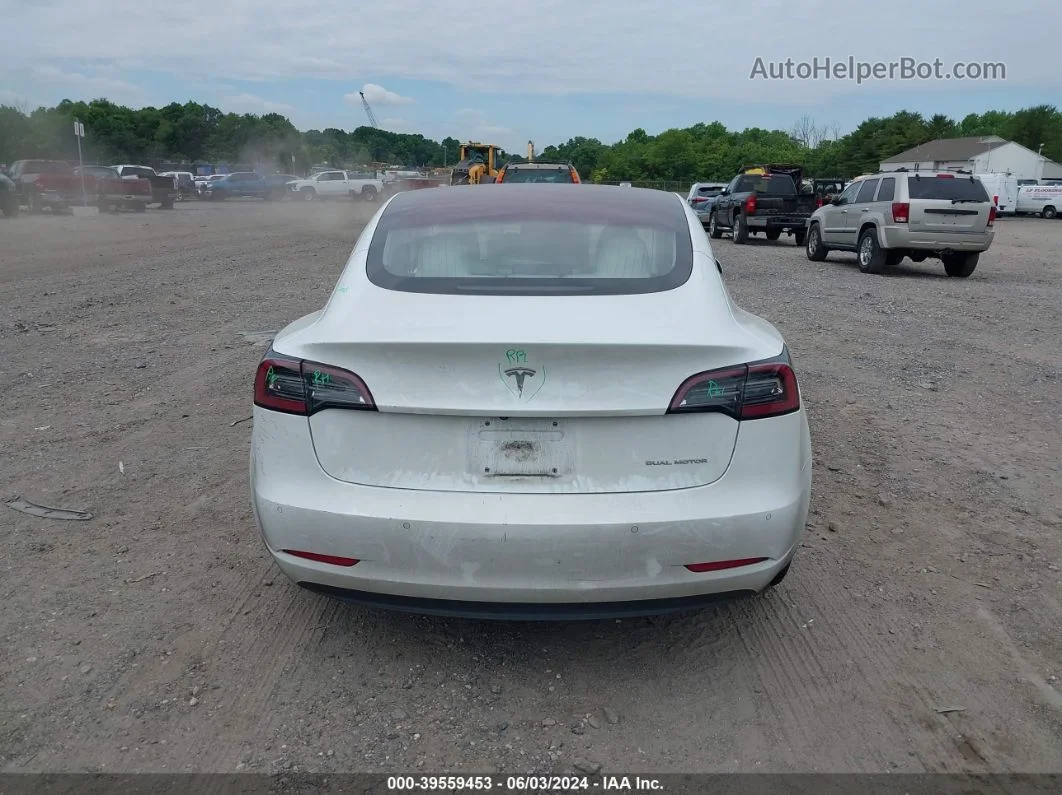 2018 Tesla Model 3 Long Range/performance White vin: 5YJ3E1EB6JF135663