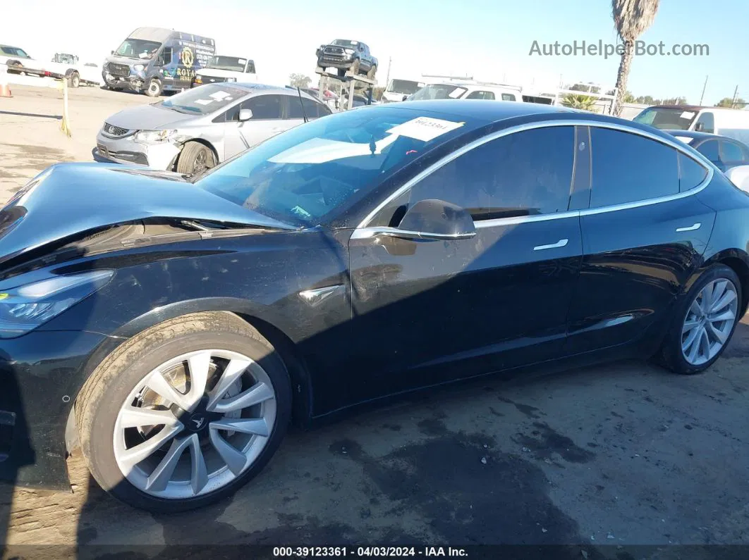 2018 Tesla Model 3   Black vin: 5YJ3E1EB6JF147859